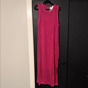 a new day Hot Pink Sleeveless Knit Maxi Dress